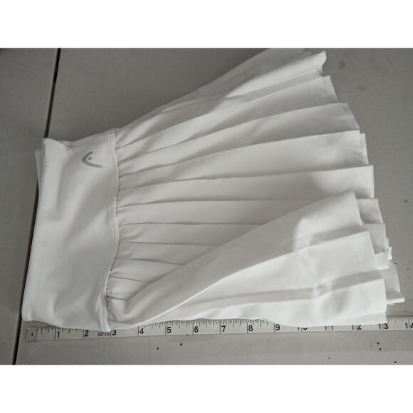 Head White Performace Pleated Mini Skirt Womens MD Tennis Pickleball Gym Fitness - Picture 10 of 11